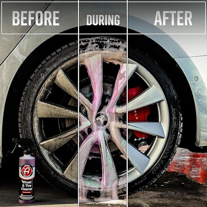 Adam's Polishes Wheel & Tire Cleaner 16oz - Professional All in One Car Wash Wheel Well Cleaning Spray for Car Detailing | Safe On Most Rim Finishes - NeatNest