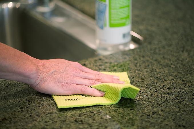Skoy Cleaning Bundle - Cloth, Scrub, Gray Towel and Sink Holder – Environmentally Friendly, Kitchen & Household Use, Plastic-Free Packaging, Great Gift Idea! - NeatNest