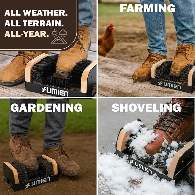 Umien™ Boot Scraper Outdoor Shoe Cleaning Brush - Heavy-Duty Shoe Cleaner and Boot Scrubber for Mud, Dirt, and Snow - Durable Weather-Resistant Outdoor Cleaning Tool - NeatNest