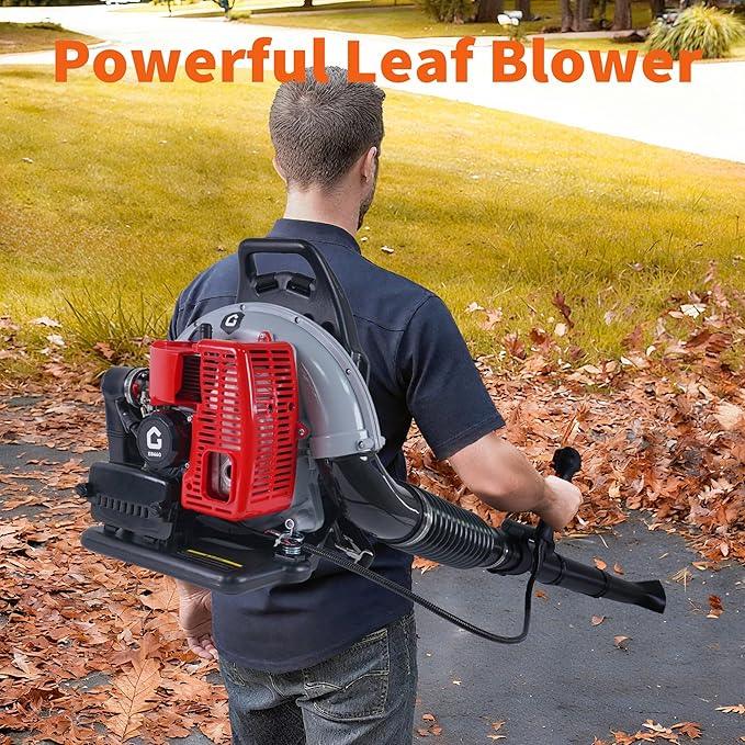66CC Backpack Blower, 4-HP 2-Cycle Gas Leaf Blower with 880 CFM & 320 MPH, Backpack Leaf Blower, Powerful Clearing Performance for Wet Leaf & Debris Clean & Snow Removal - NeatNest