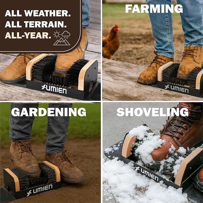 Umien™ Boot Scraper Outdoor Shoe Brush with Flaps - Cleaning Heavy-Duty Shoe Cleaner and Boot Scrubber for Mud, Dirt, and Snow - Durable Weather-Resistant Outdoor Shoe Cleaning Tool - NeatNest