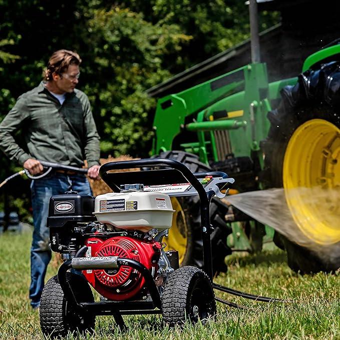 Simpson Cleaning PS60869 PowerShot 4000 PSI Gas Pressure Washer, 3.5 GPM AAA Triplex Pump, Honda GX270 Engine, Includes Spray Gun, Wand, 5 QC Nozzle Tips, 3/8-inch x 50-Foot Monster Hose, 49-State - NeatNest