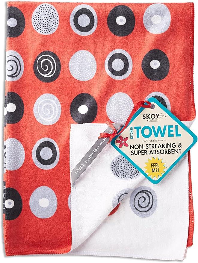 Skoy Cleaning Bundle - Cloth, Scrub, Red Towel and Sink Holder – Environmentally Friendly, Kitchen & Household Use, Plastic-Free Packaging, Great Gift Idea! - NeatNest