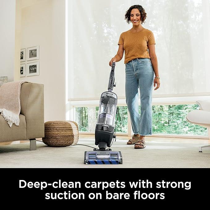 Shark AZ2001AMZ Vertex DuoClean PowerFins Upright Vacuum, with Powered Lift-Away & Self-Cleaning Brushroll, Dark Lilac, 1 qt Dust Cup - NeatNest