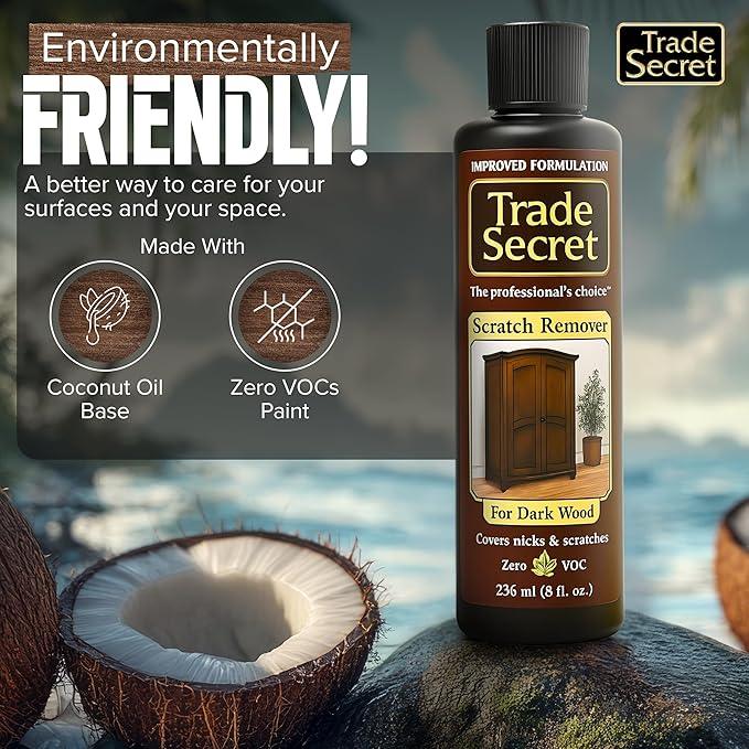 Trade Secret Scratch Concealer for Real Wood Furniture & Floors – Restores Dark Wood Scratch, Covers Nicks, Scuffs & Dogs, Cats Scratches, Marks, Minor Defects - NeatNest