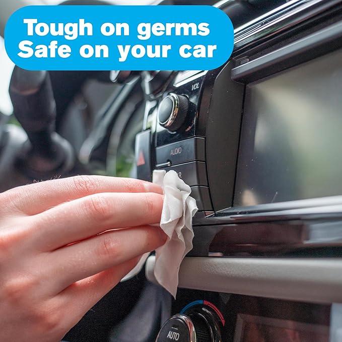 Fortress Car Interior Wipes with Microfiber Cloth (25 ct, Pack of 16) for Car Interior Cleaning, Dashboard, Seats, Detailing, and Steering Wheel [Travel Size] Skin-Safe Car Interior Cleaner Supplies - NeatNest