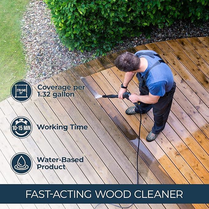 OWATROL Outdoor Wood Cleaner Net-trol 34 Oz - Neutralizer and Color Restorer, Fast-acting Water-Based Wood Treatment - Safe for All Woods Species - NeatNest