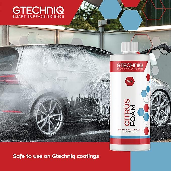 Gtechniq - W4 Citrus Foam - High Content Foaming Agent, Removes Dirt and Road Grime, Non-Caustic Formula, Maximum Gloss Retention Snow Foam (1 Liter) - NeatNest