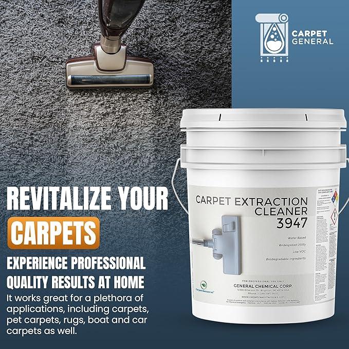 Carpet Extraction Cleaner - Water-Based Professional Deep Clean Carpet Cleaner Solution for Machine - Heavy Duty Stain Remover, Pet-Friendly, Ideal for Residential & Commercial Use - NeatNest