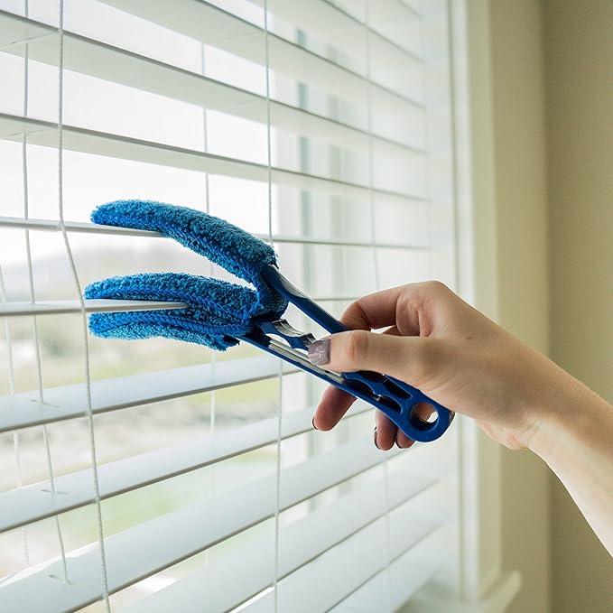 Extension Rod & Blue Extension Cobweb Duster Ultimate Dusting Kit - Extendable Reach 20 feet, Ceiling Fan Duster, Long Handle Aluminum Telescoping Pole, Webster Duster for Cleaning - NeatNest