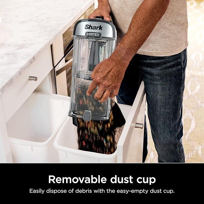 Shark AZ2001AMZ Vertex DuoClean PowerFins Upright Vacuum, with Powered Lift-Away & Self-Cleaning Brushroll, Dark Lilac, 1 qt Dust Cup - NeatNest