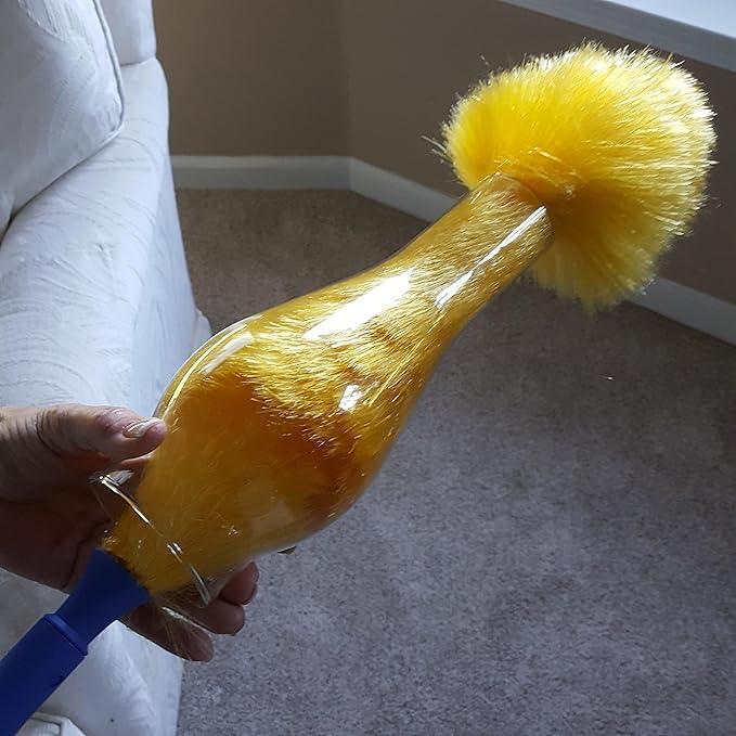 Feather Microfiber Plus Nylon Static Cobweb Duster | Reach Up To 20 Feet | Extendable 3 Tier Ceiling Fan Webster Duster Kit | Aluminum Extension Pole With Threaded Tip | U.S. Duster Co - NeatNest