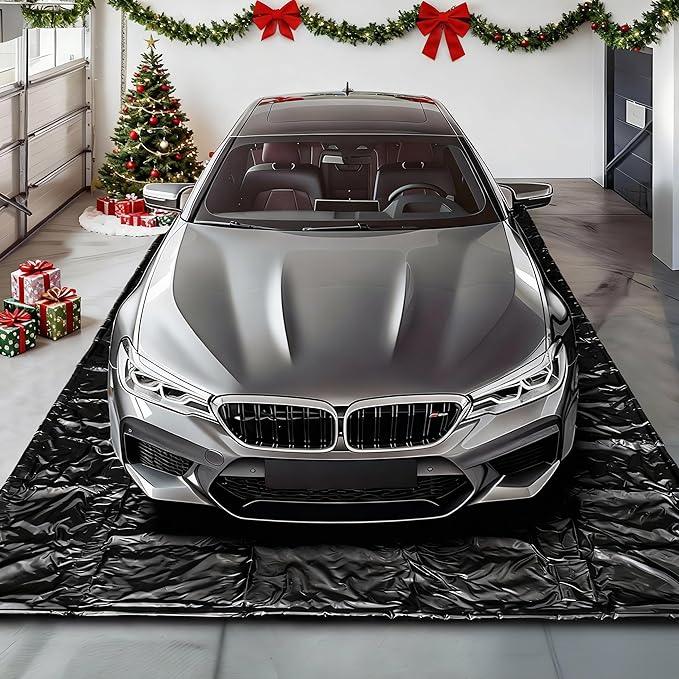 Huatean Home Garage Floor Mat, (8'6" x 16") Under Car Waterproof Containment Mats, Oil Mat for Garage Covering, Garages Floor Mats for Under Car, Keeps Dry and Clean - NeatNest