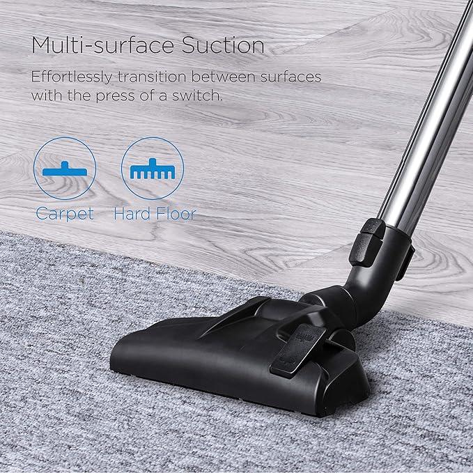 Eureka Bagless Canister Vacuum Cleaner, Lightweight Vac for Carpets and Hard Floors, w/Filter, Blue, Whirlwind NEN110B - NeatNest