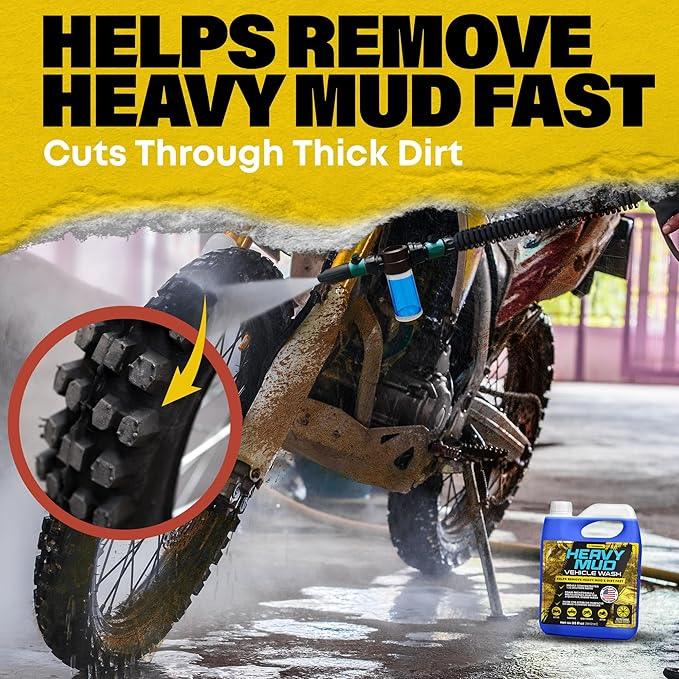 Durabasics Heavy Mud Wash – Highly Concentrated 1:32 Ratio, Thick Foam Car Wash Soap & ATV Cleaner for Trucks, UTV Cleaner, Dirt Bikes & RVs – Works with Foam Cannons & Bucket Washes – 64 fl oz - NeatNest