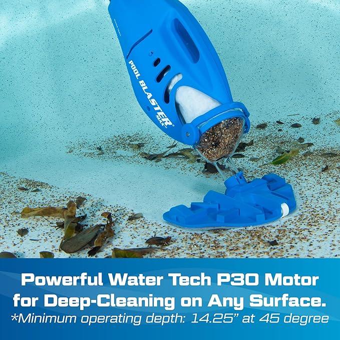 POOL BLASTER Max Cordless Pool Vacuum for Deep Cleaning & Strong Suction, Handheld Rechargeable Swimming Pool Cleaner for Inground and Above Ground Pools, Hoseless Pool Vac by Water Tech - NeatNest