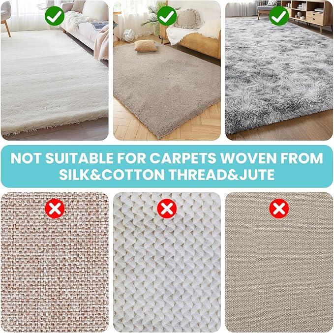 3 in 1 Carpet Rake for Pet Hair Removal, Tool Set of 3, 55” Long Handle Carpet Pet Hair Removal Carpet Scraper Dog Cat Hair Remover for Sofa, Couch, Car, Rug - NeatNest