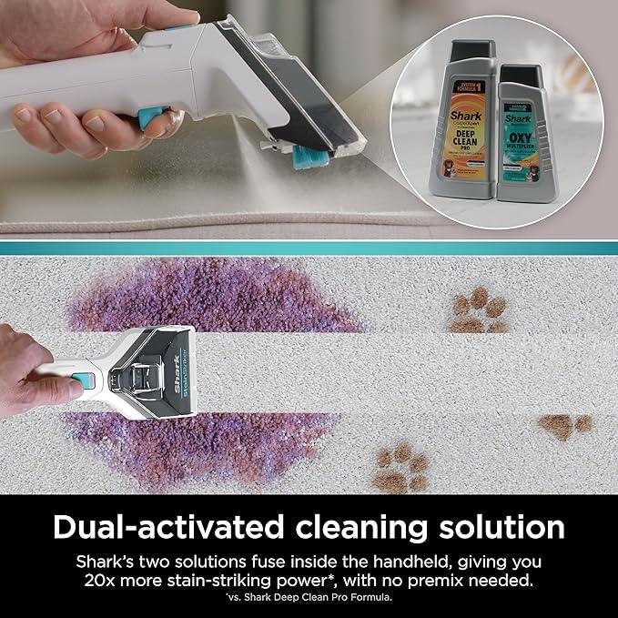 Shark R- EX201 CarpetXpert Upright Carpet, Area Rug & Upholstery Cleaner with StainStriker, Cyan - (Renewed) - NeatNest