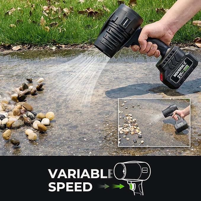 20V Cordless Leaf Blower, 30000RPM Handheld Leaf Blower with 2 X 3.0Ah Batteries & Charger, 55m/s Lightweight for Lawn Care, Dust, Leaves, Yard – Black - NeatNest