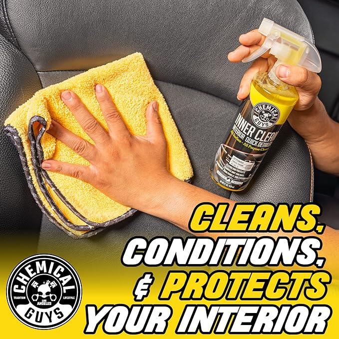 Chemical Guys SPI_663_1602 InnerClean Interior Quick Detailer and Protectant, Pineapple Scent, Safe for Cars, Trucks, SUVs, Jeeps, Motorcycles, RVs & More, 16 fl oz, 2 Pack - NeatNest