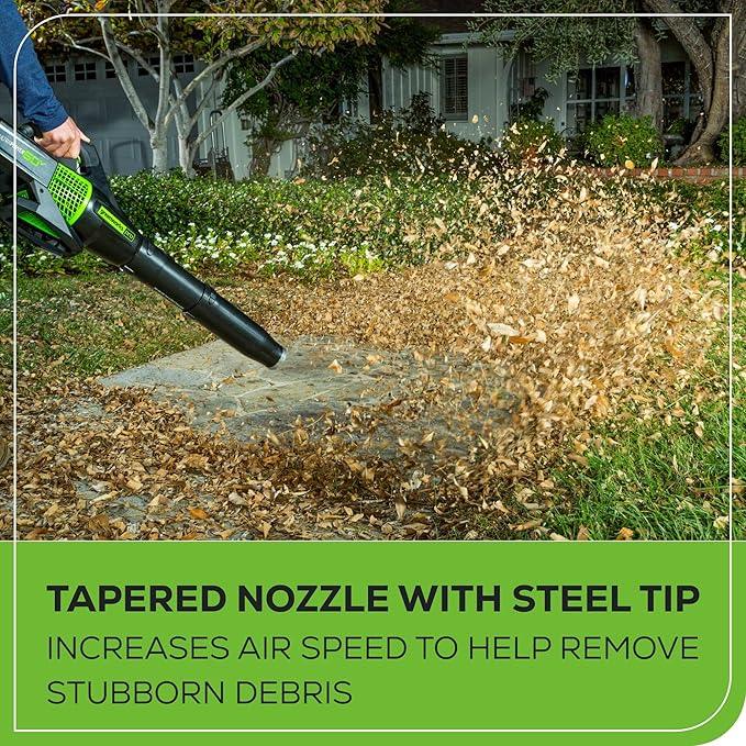 Greenworks 60V 450 CFM Cordless Leaf Blower, 2.0 Ah Battery and Rapid Charger - NeatNest