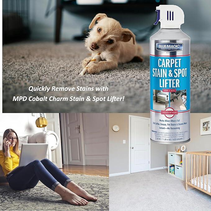 MPD Cobalt Charm Carpet Stain & Spot Lifter – 22 oz Aerosol | Instant Stain Removal for Oil, Water-Based Stains, Grease, Coffee, Wine, Blood, Urine & More (1 Pack) - NeatNest