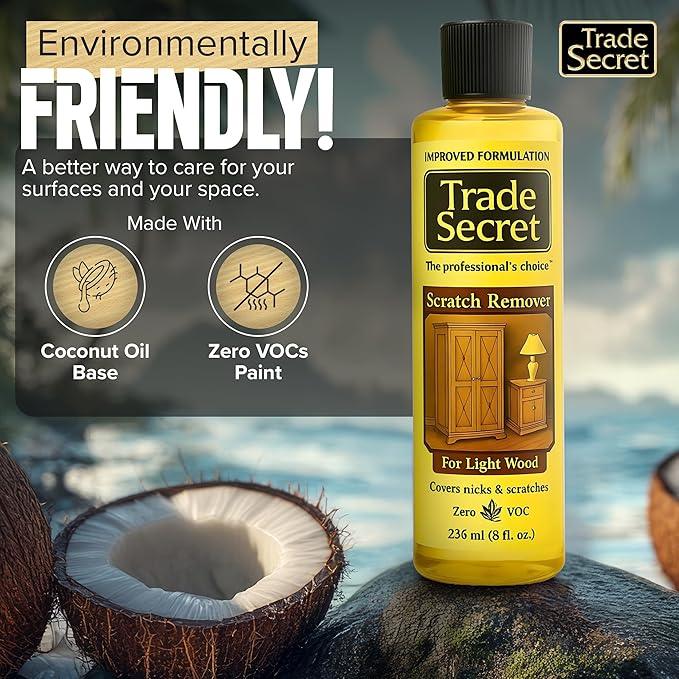 Trade Secret Light Wood Scratch Concealer, Scratch Remover for Real Wood Furniture & Floors – Covers Nicks, Scuffs & Dogs, Cats Scratches, Marks, Minor Defects - NeatNest