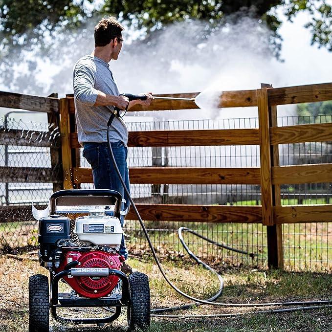 Simpson Cleaning PS60869 PowerShot 4000 PSI Gas Pressure Washer, 3.5 GPM AAA Triplex Pump, Honda GX270 Engine, Includes Spray Gun, Wand, 5 QC Nozzle Tips, 3/8-inch x 50-Foot Monster Hose, 49-State - NeatNest