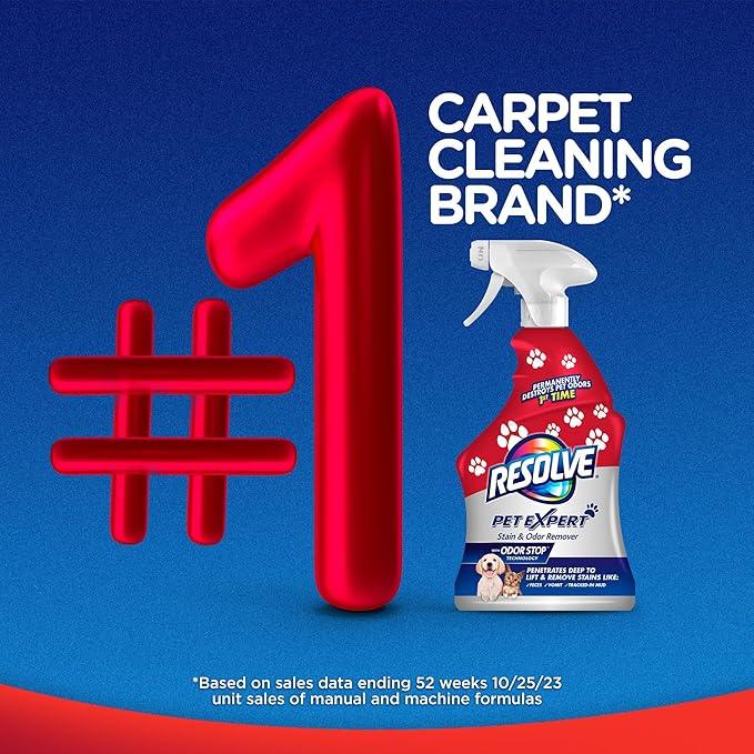 Resolve Pet Expert Stain and Odor Remover, Carpet Cleaner, Pet Stain and Odor Remover, Carpet & Upholstery Cleaner - Removes Stains and Odors, 22 oz - NeatNest