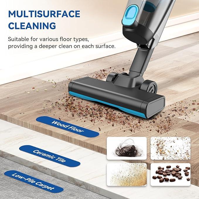 Vazone R6X Corded Stick Vacuum Cleaners for Home, 20Kpa Powerful Suction Stick Vacuum with 16Ft Cord, 2 in 1 Lightweight Handheld Vacuum Cleaner for Hardwood Floor Pet Hair - NeatNest