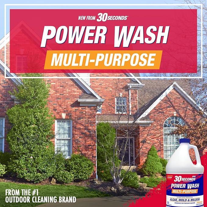 30 SECONDS Pressure Washer Concentrated Cleaner – Power Cleans Stains from Algae, Mold & Mildew, Dirt, Grime – Makes up to 20 Gallons, 2 PACK - NeatNest