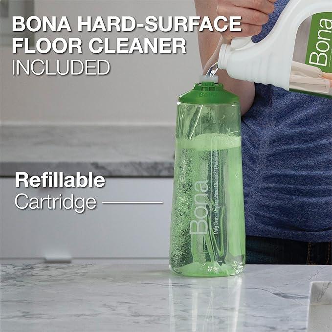 Bona Premium Motion Multi-Surface Floor Spray Mop - Includes Multi-Surface Floor Cleaning Solution and Machine Washable Microfiber Cleaning Pad - Spray Mop for Stone, Tile, Laminate, and Vinyl Floors - NeatNest
