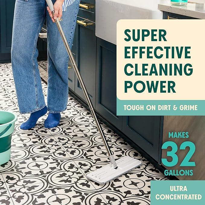 Aunt Fannie's Ultra Concentrated Floor Cleaner Vinegar Wash, Multi-Surface Solution For Mopping, Value Size, Bright Lemon Scent, 64 oz - NeatNest