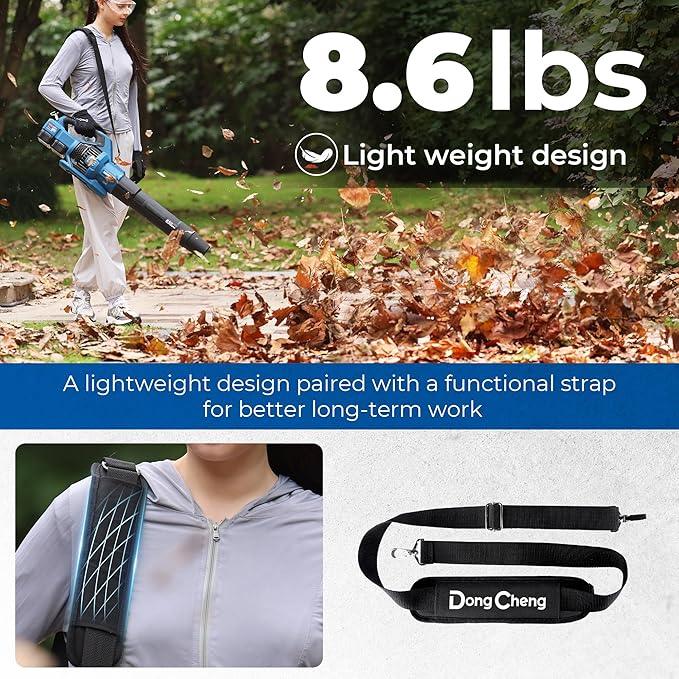 Dong Cheng Brushless Cordless Leaf Blower, 40V Battery Powered Blower with 2 * 4.0Ah Batteries & Charger, 650 CFM High-Efficiency Blower for Sidewalks, Driveways, Town Care, Blowing Leaves and Snow - NeatNest