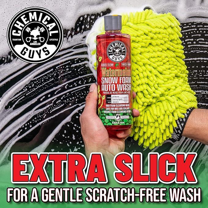 Chemical Guys CWS20816 Watermelon Snow Foam Car Wash Soap, (Works with Foam Cannons or Bucket Washes) Safe for Cars, Trucks, Motorcycles, RVs & More, 16 fl oz, Watermelon Scent - NeatNest