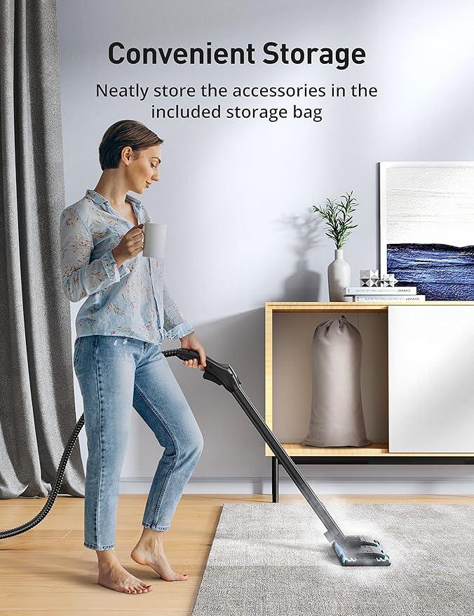 Steam Cleaner for Home, 293°F 58 PSI Powerful Multipurpose Handheld Steam Mop, 21 Attachments, 50Oz Capacity, Heavy Duty Steamer for Carpets, Floors, Cars, Tiles, Crack Cleaning, Turquoise - NeatNest