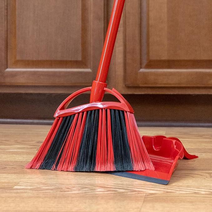 O-Cedar One Sweep Broom with Step-On Dustpan | Remove 99% with One Sweep | Lightweight Quiet Cleaning Tool | Ideal for Pet Owners - NeatNest