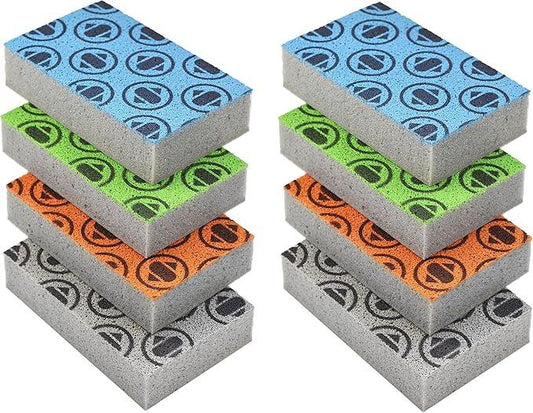 Skura Style Smart Kitchen Dish Sponges (Bulk 8 Pack) | Odor Free Non-Scratch Scrub Pad | Household Cleaning Scrubber for Sink, Counters, Surfaces, Pots, Pans, Dishwashing | Color-Fade Change Indicator - NeatNest