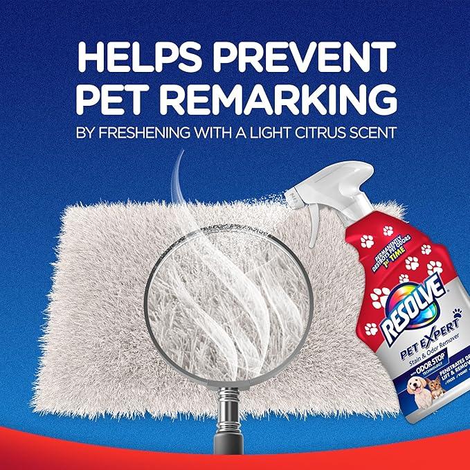 Resolve Pet Expert Stain and Odor Remover, Carpet Cleaner, Pet Stain and Odor Remover, Carpet & Upholstery Cleaner - Removes Stains and Odors, 22 oz - NeatNest