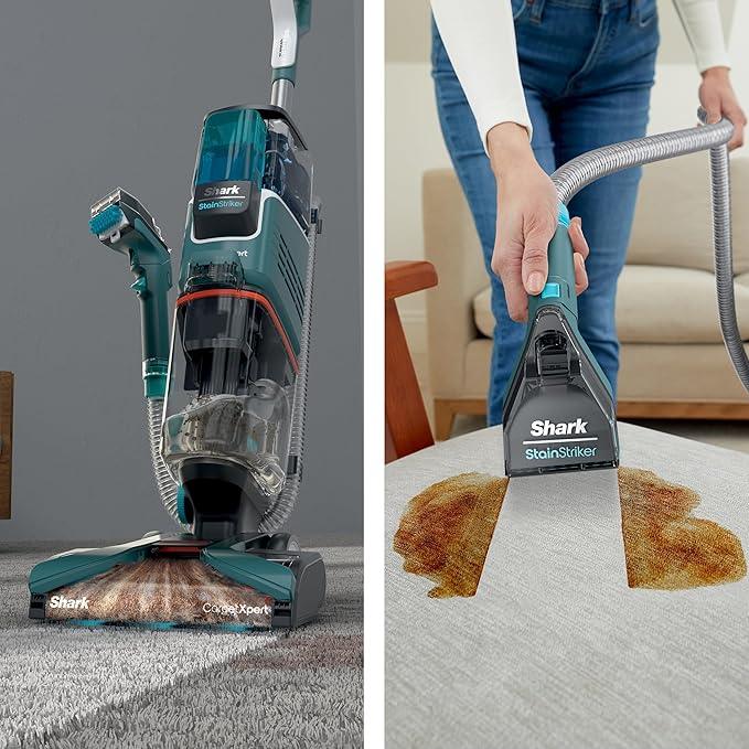 Shark R-EX205 CarpetXpert Carpet, Area Rug & Upholstery Cleaner with StainStriker, Built-in Spot & Stain Cleaner, Teal - Certified , EX200 Series (Renewed) - NeatNest