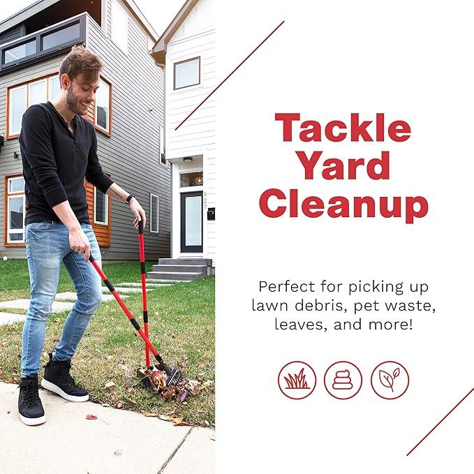 Pooper Scooper for Large Dogs and Small Dogs, Metal Poop Scooper Set with Long Handle Rake and Heavy Duty Tray for Yard, Grass, Dirt or Gravel, Heavy Duty Aluminum Poop Picker Upper - NeatNest