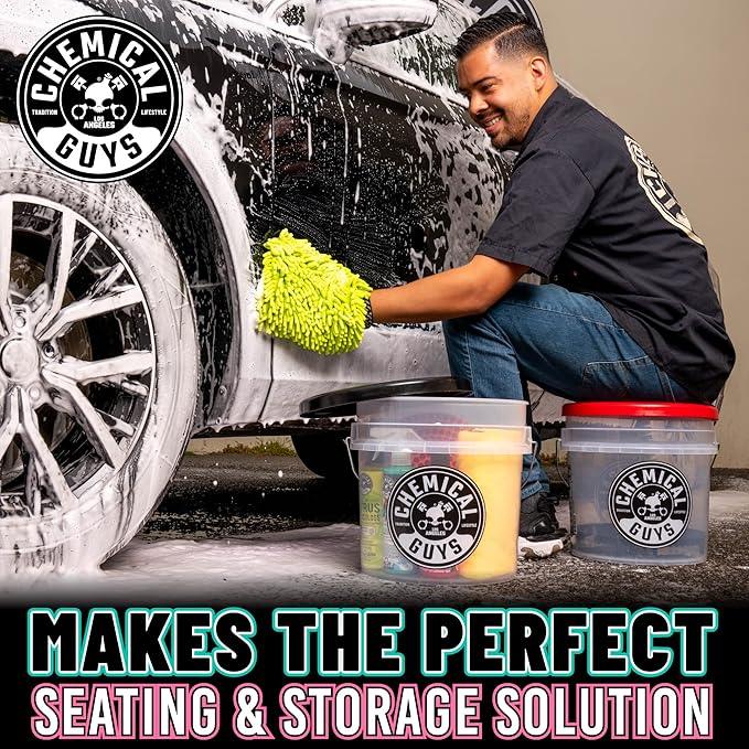 Chemical Guys HOL129 Best Two Car Wash Bucket Kit to Wash & Dry (11 Items Including 3 16 oz. Chemicals) - NeatNest