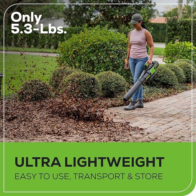 Greenworks 60V 700 CFM Brushless Leaf Blower, 5.0 Ah Battery and Rapid Charger - NeatNest