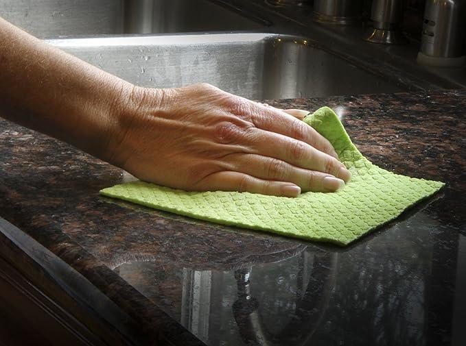 Skoy Cleaning Bundle - Cloth, Scrub, Red Towel and Sink Holder – Environmentally Friendly, Kitchen & Household Use, Plastic-Free Packaging, Great Gift Idea! - NeatNest