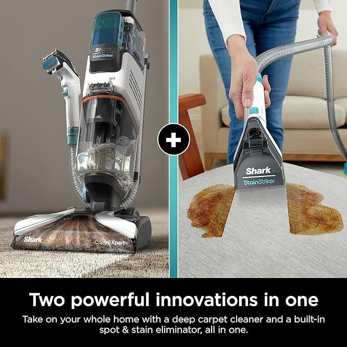 Shark R- EX201 CarpetXpert Upright Carpet, Area Rug & Upholstery Cleaner with StainStriker, Cyan - (Renewed) - NeatNest