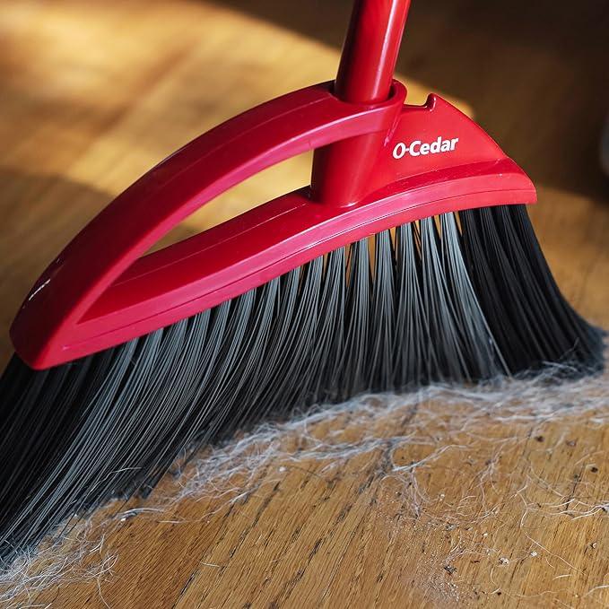 O-Cedar Pet Pro Broom with Step-On Dustpan | Remove 99% with One Sweep | DustPan Removes 3 Times More Pet Hair | Quiet Cleaning Tool for Cat and Dog Owners - NeatNest