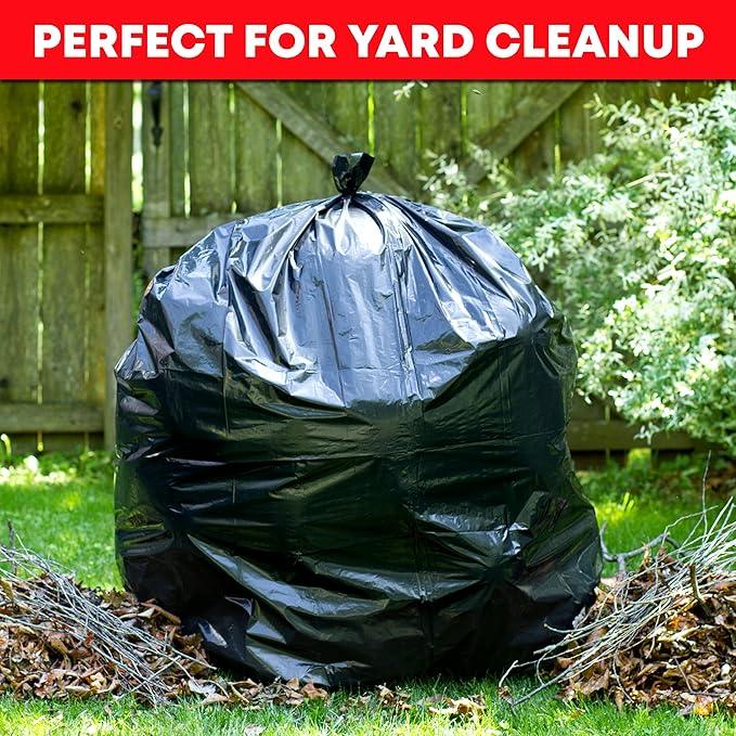 Veska 55 Gallon Trash Bags Heavy Duty, (Value-Pack 50 Count w/Ties) 55-60 Gallon Trash Bags Large Black 50-60 Gallon Garbage Liners for Lawn, Leaf, and Commercial - NeatNest