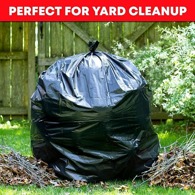 Veska 55 Gallon Trash Bags, 55-60 Gallon Trash Bags Heavy Duty (MegaValue Pack 150 COUNT) - Large Black Garbage Bags, 50-60 Gallon Garbage Bags for Commercial and Lawn - NeatNest