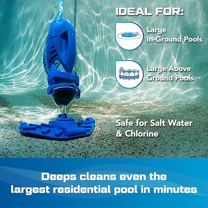 POOL BLASTER Max CG Cordless Pool Vacuum Deep Cleans Pools in Minutes, Spot-Cleans in Seconds, Strong Suction, 1 Hr Runtime, Handheld Rechargeable Swimming Pool Cleaner, Inground & Above Ground Pools - NeatNest