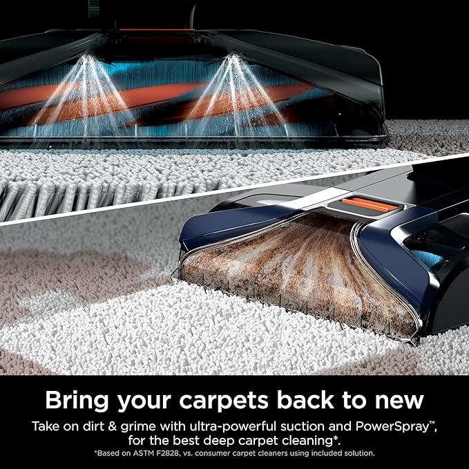 Shark CarpetXpert with Stain Striker, Upright Carpet, Area Rug & Upholstery Cleaner (Renewed) (Navy) - NeatNest